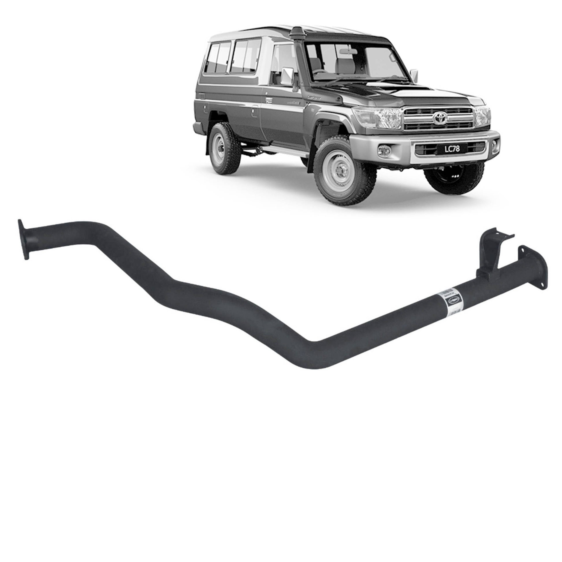 Performance 2.5" Exhaust System for the Toyota LandCruiser 75/78 Series 4.2L 1HZ (view 6)