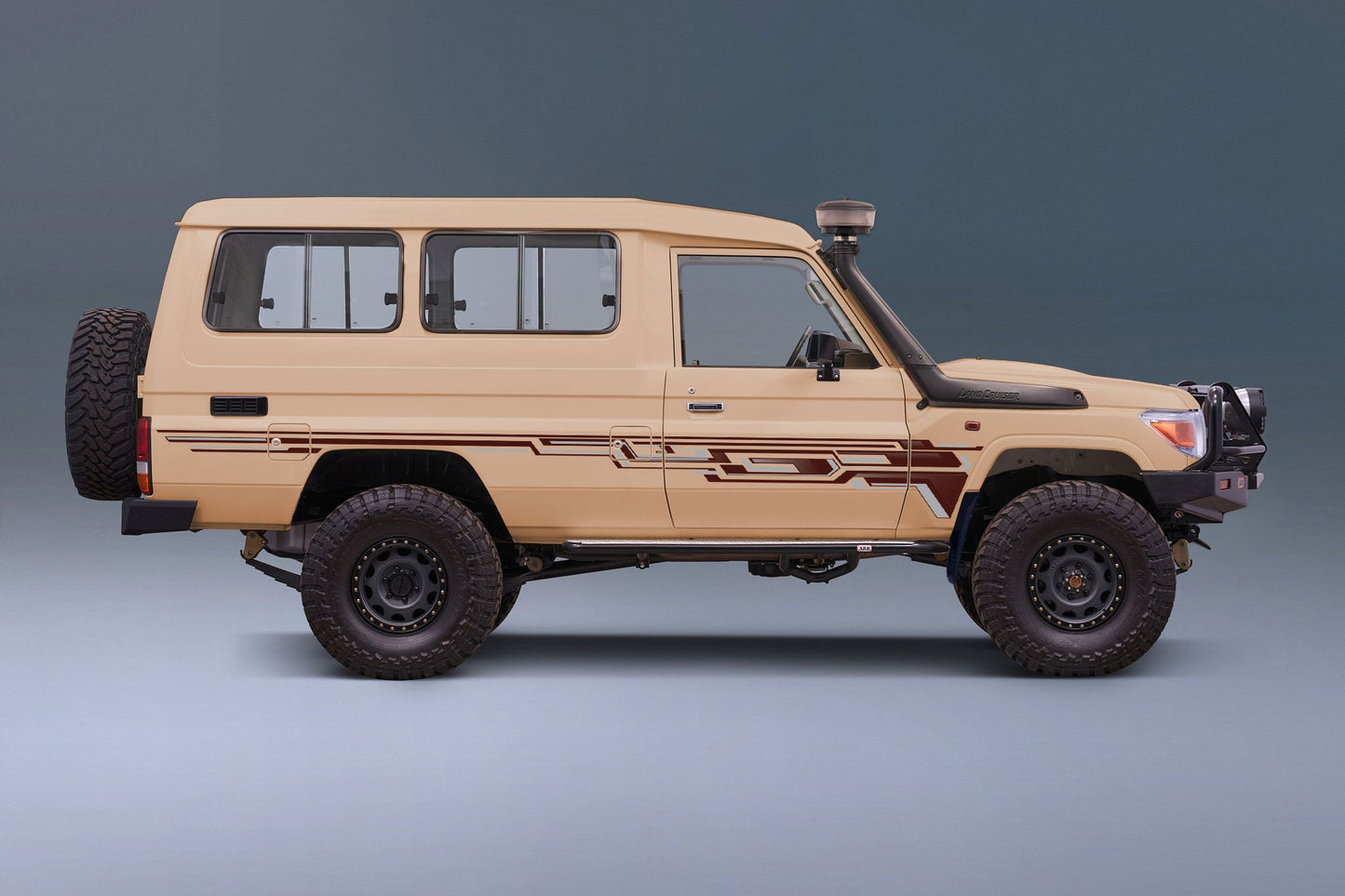 70 Series Land Cruiser Decal Body Stripe Kit (Doha) - 78 Series Troop Carrier (1999-)
