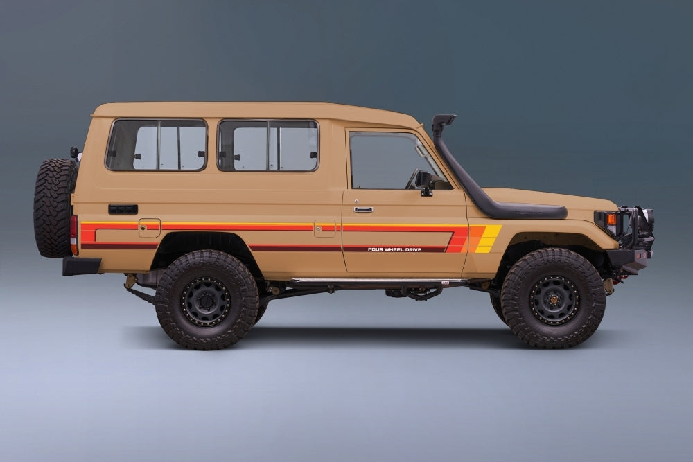 70 Series Land Cruiser Decal Body Stripe Kit (Tweed) - 75 Series (1985–1999)