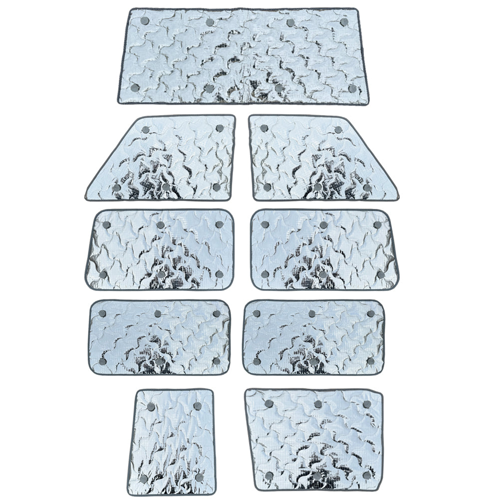 Solar Sun Shades (9 Pack) for the Toyota LandCruiser 78 Series Troopy (1999-)