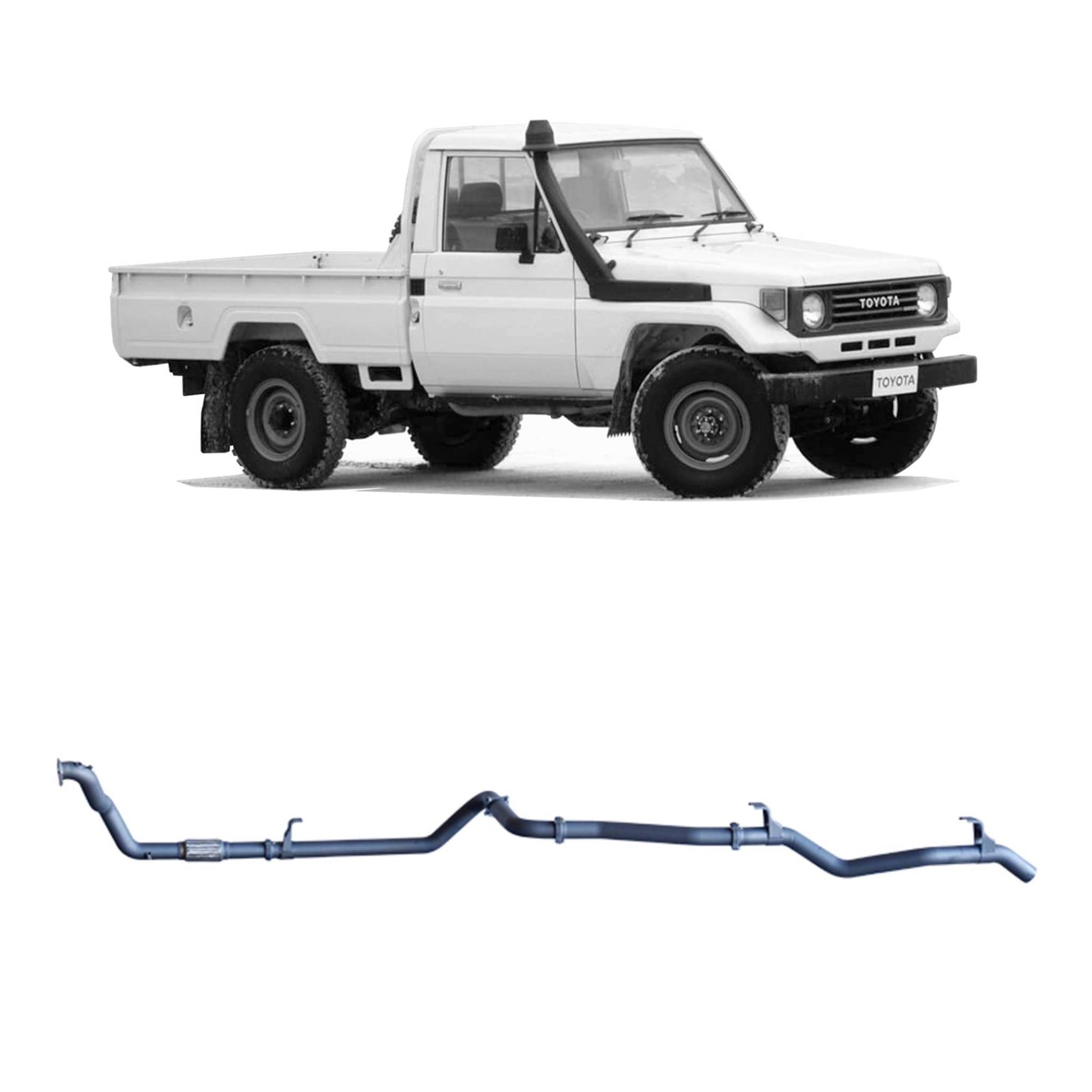 Extreme Duty 3" Exhaust for the Toyota LandCruiser 75/78 Series (view 10)
