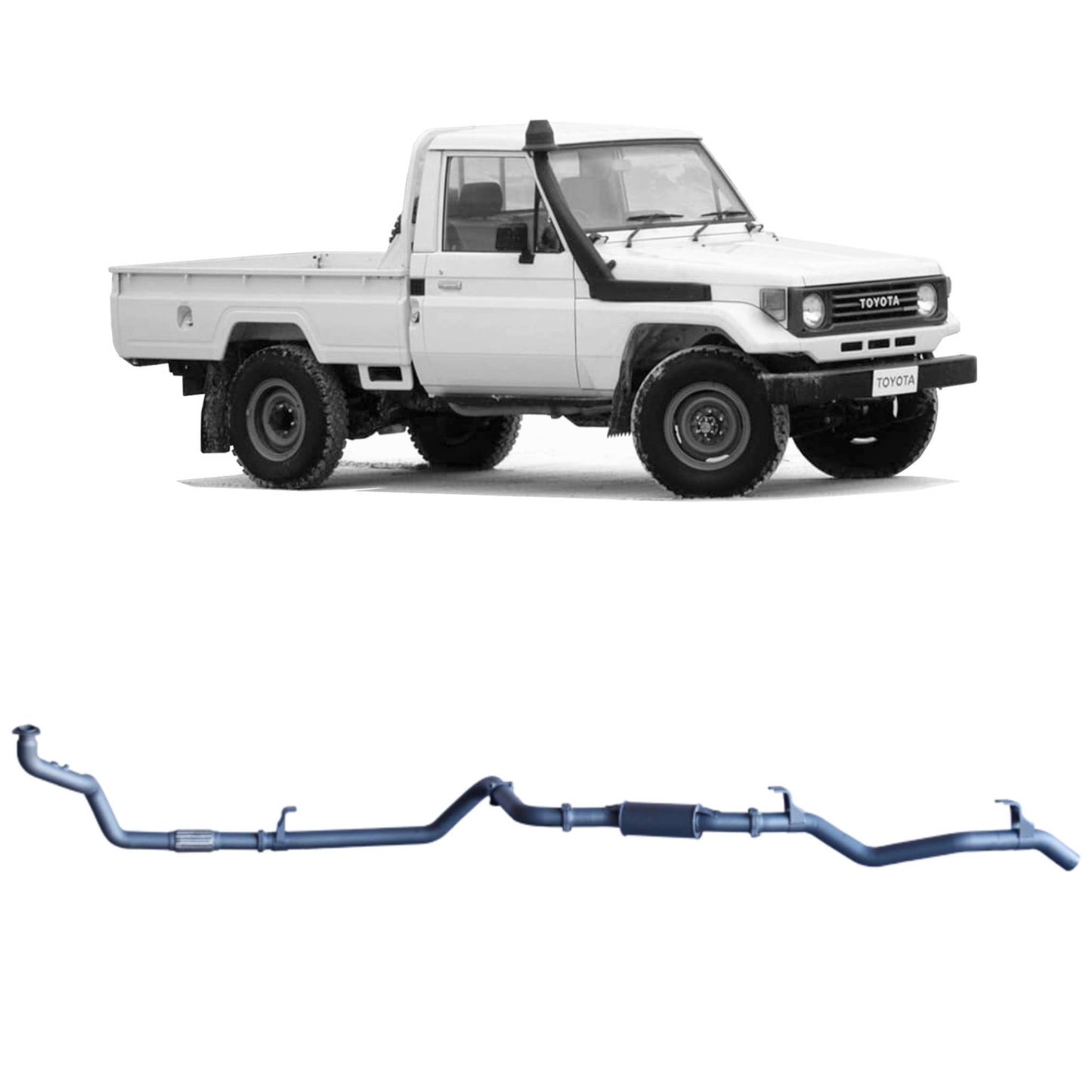 Extreme Duty 3" Exhaust for the Toyota LandCruiser 75/78 Series (view 6)