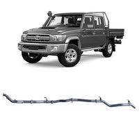 Extreme Duty 3" Turbo Back Exhaust for the Toyota LandCruiser 79 Series Dual Cab w/ DPF Adapter