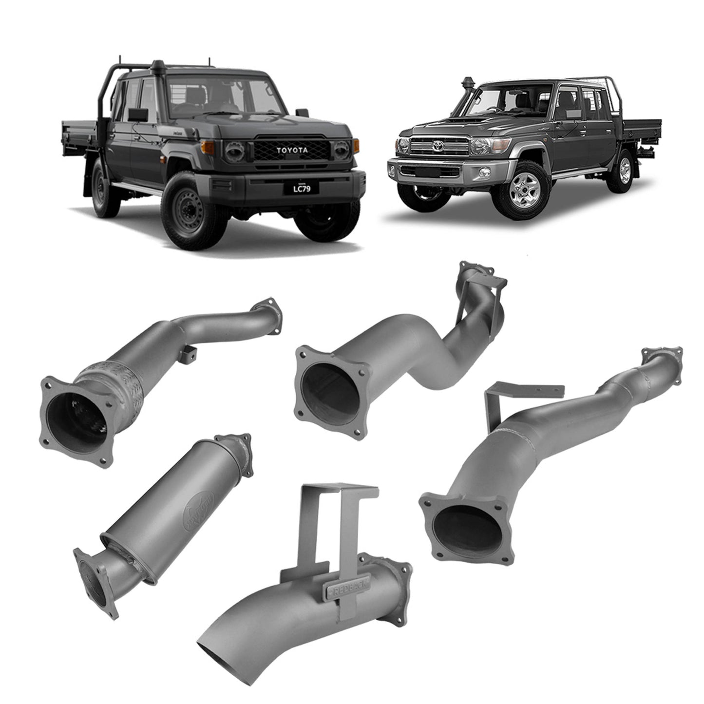 Extreme Duty 4" Turbo Back Exhaust for the Toyota LandCruiser 79 Series Dual Cab (2012 - 2024)